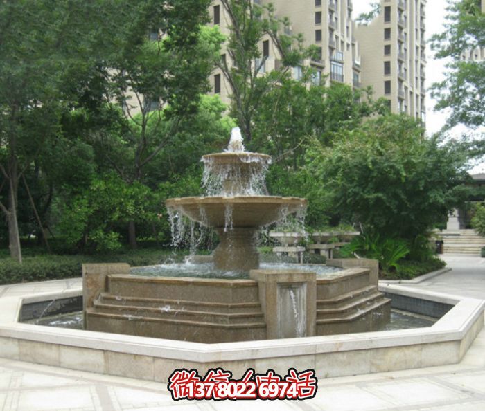 精美石雕大型噴泉，美化小區廣場景觀