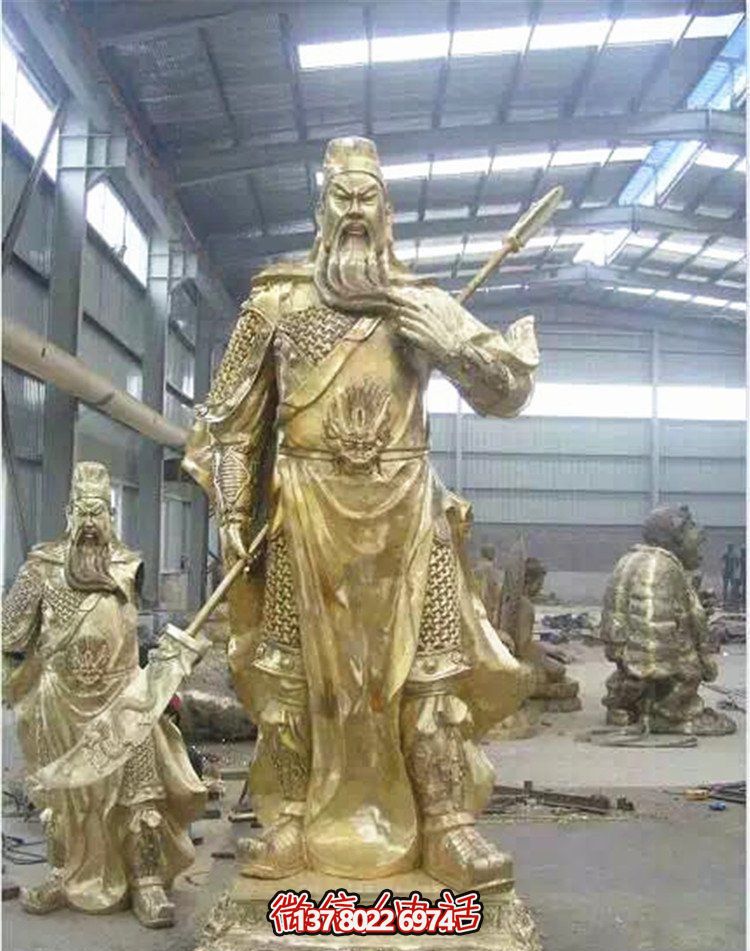 關公鎏金雕塑，讓企業招財更加順利