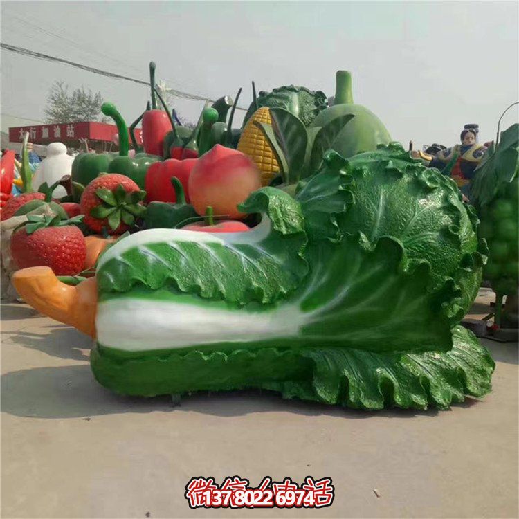 玻璃鋼仿真白菜雕塑，為您的園林戶外添彩