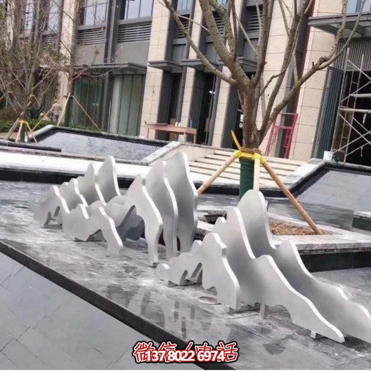 融合唯美抽象，完美裝點小區景觀的不銹鋼噴泉水池雕塑