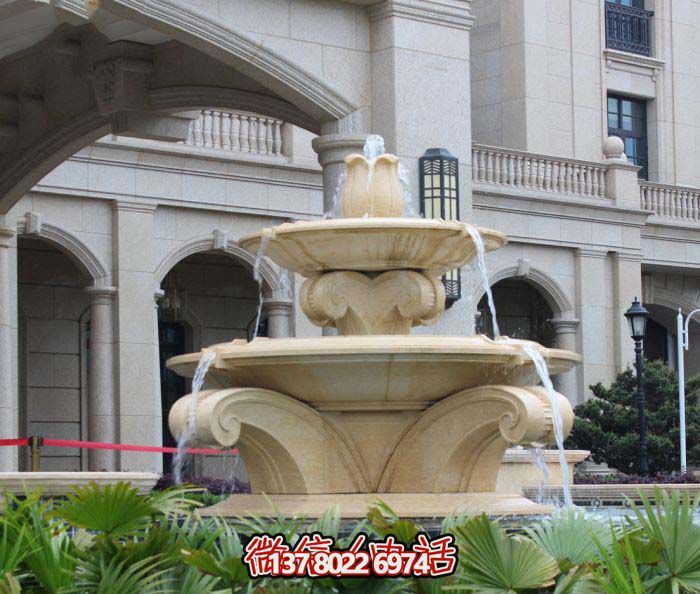 歐式風格大理石噴泉雕塑，美化酒店、廣場、景觀