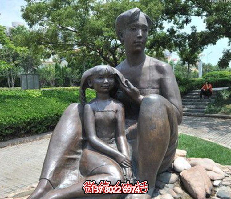 母女情深銅雕塑，傳承傳統文化