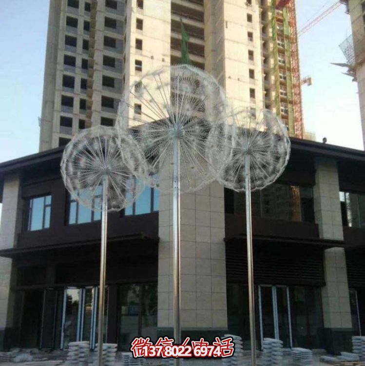 不銹鋼植物景觀雕塑，點綴商業(yè)酒店