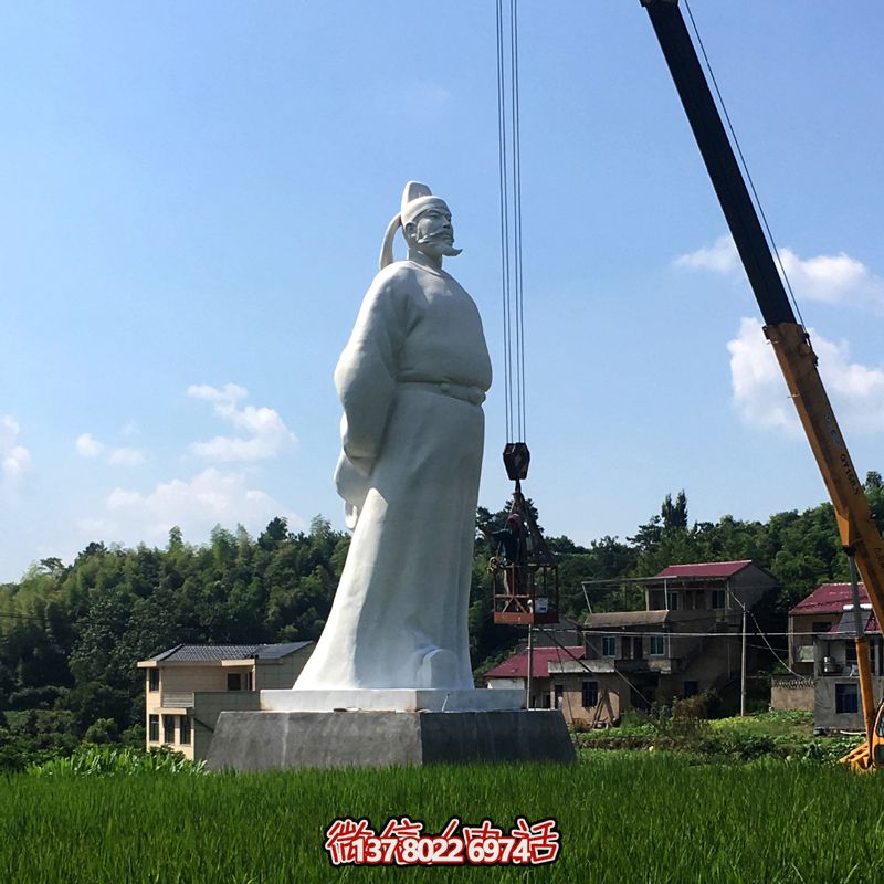 李白漢白玉雕塑，賞詩仙魅力，游覽大型景區公園
